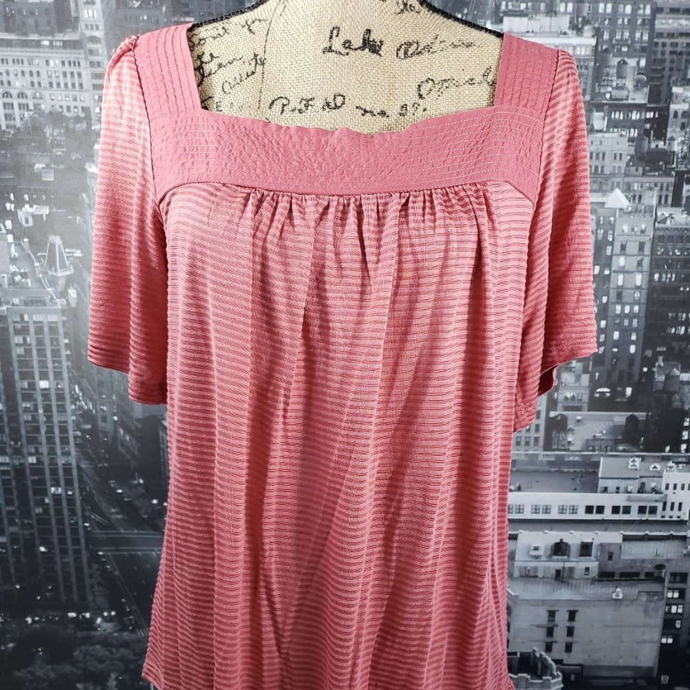 Lucky Brand Striped Peasant Top Medium